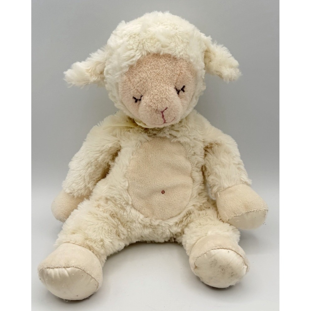 Douglas Baby Lamb Plush PLUMPIE Moon Stars Swirl Fur Lovey Sheep Satin Feet Ears